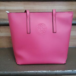 Ladies Tote Bag Imported PU Leather with Long Adjustable Straps Pink Color NEW